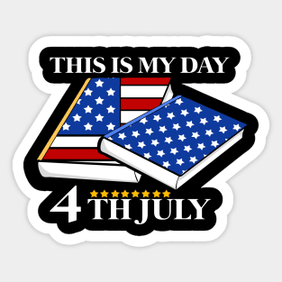 America Shirt 4th of July Patriotic T-shirt holiday Sticker